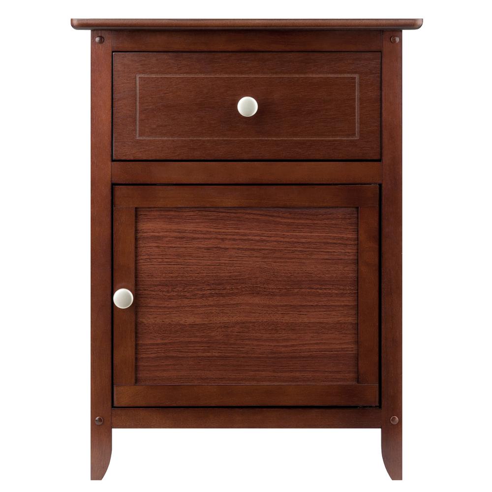 winsome eugene accent table walnut the nightstands with drawers bath and beyond salt lamp light attached kohls wall clocks mirrored coffee round drum end bedroom night lamps
