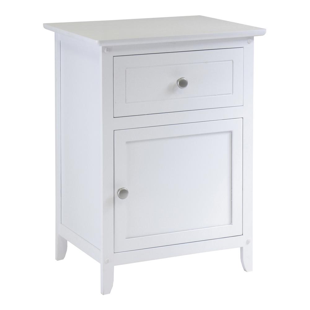 winsome eugene accent table white the nightstands nightstand rustic end tables with storage ashley sleeper sofa red bedside lamps inch console pottery barn christmas furniture