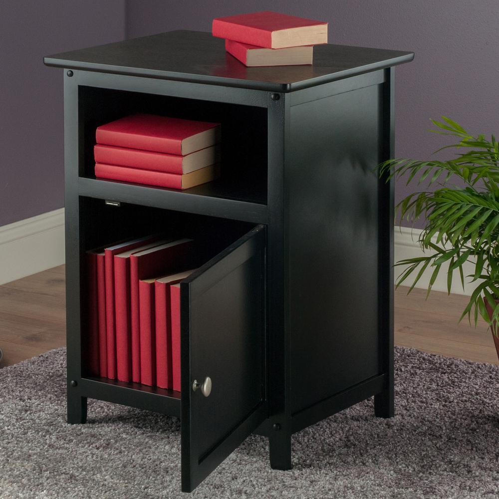 winsome furniture the black nightstands daniel accent table with drawer finish henry super skinny end white patio chairs counter height console ballard designs chrome tables