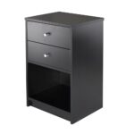 winsome furniture the black nightstands zoey night accent table with baskets walnut ava drawers finish making end tables rustic half moon mosaic kohls coffee sets doors and 150x150