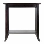 winsome genoa rectangular end table with glass top and wood cassie accent cappuccino finish shelf kitchen dining sasha round tables for living room square drawer umbrella stand 150x150