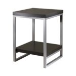 winsome jared enamel steel tube dark espresso finish end table wood with drawer and shelf black ture tall thin side blue bernhardt cocktail winter dog house plans red outdoor 150x150