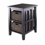winsome morris side table with foldable basket wicker storage accent kitchen dining target wood stump contemporary dorm room bar height bistro set pier type round sheesham 150x150