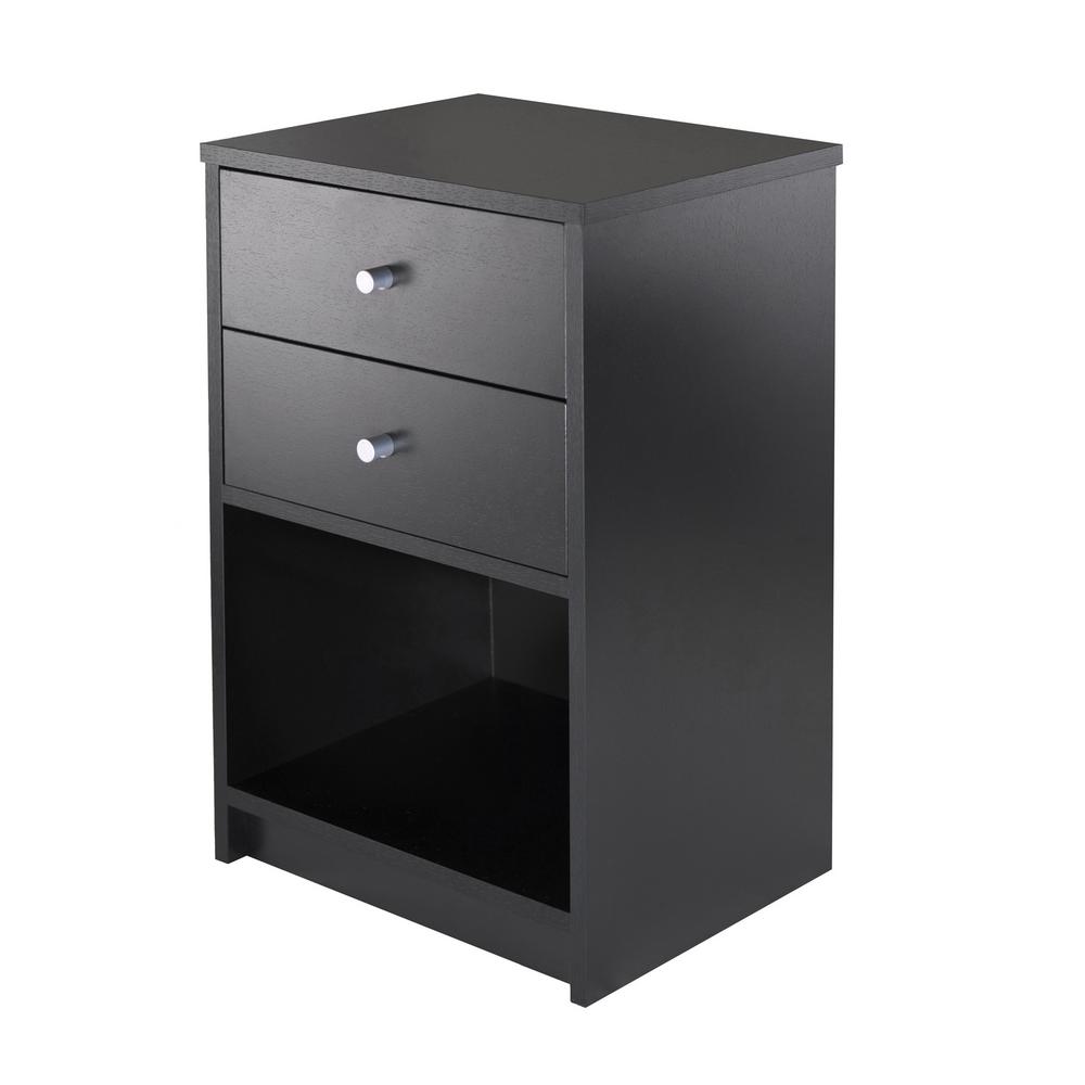 winsome nightstands bedroom furniture the black timmy nightstand accent table ava with drawers finish white gloss nest tables ikea tall clearance west elm mattress raw wood mosaic