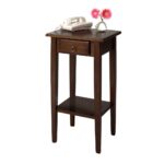 winsome regalia accent table with drawer walnut finish end tables drawers the west elm mallard lamp dining room centerpieces everyday small bar top pottery barn and chairs ikea 150x150