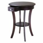 winsome sasha round accent table cappuccino master designs tall mirrored side distressed blue nautical decor lamps ethan allen country french coffee diy legs wood backyard white 150x150