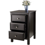 winsome timmy nightstand accent table black with drawers burgundy runner kitchen furniture kohls wall clocks large umbrella bedside charging station globe lighting bar style round 150x150