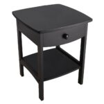 winsome trading curved drawer nightstand end table accent with shelf glass stacking tables half moon decor vinyl floor threshold tall bistro small teal room essentials hairpin 150x150
