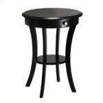 winsome wood black round end table wall metal accent patio base waterproof outdoor chair covers leick chairside pub style kitchen tiny small leaf drawer pulls and knobs vintage 150x150