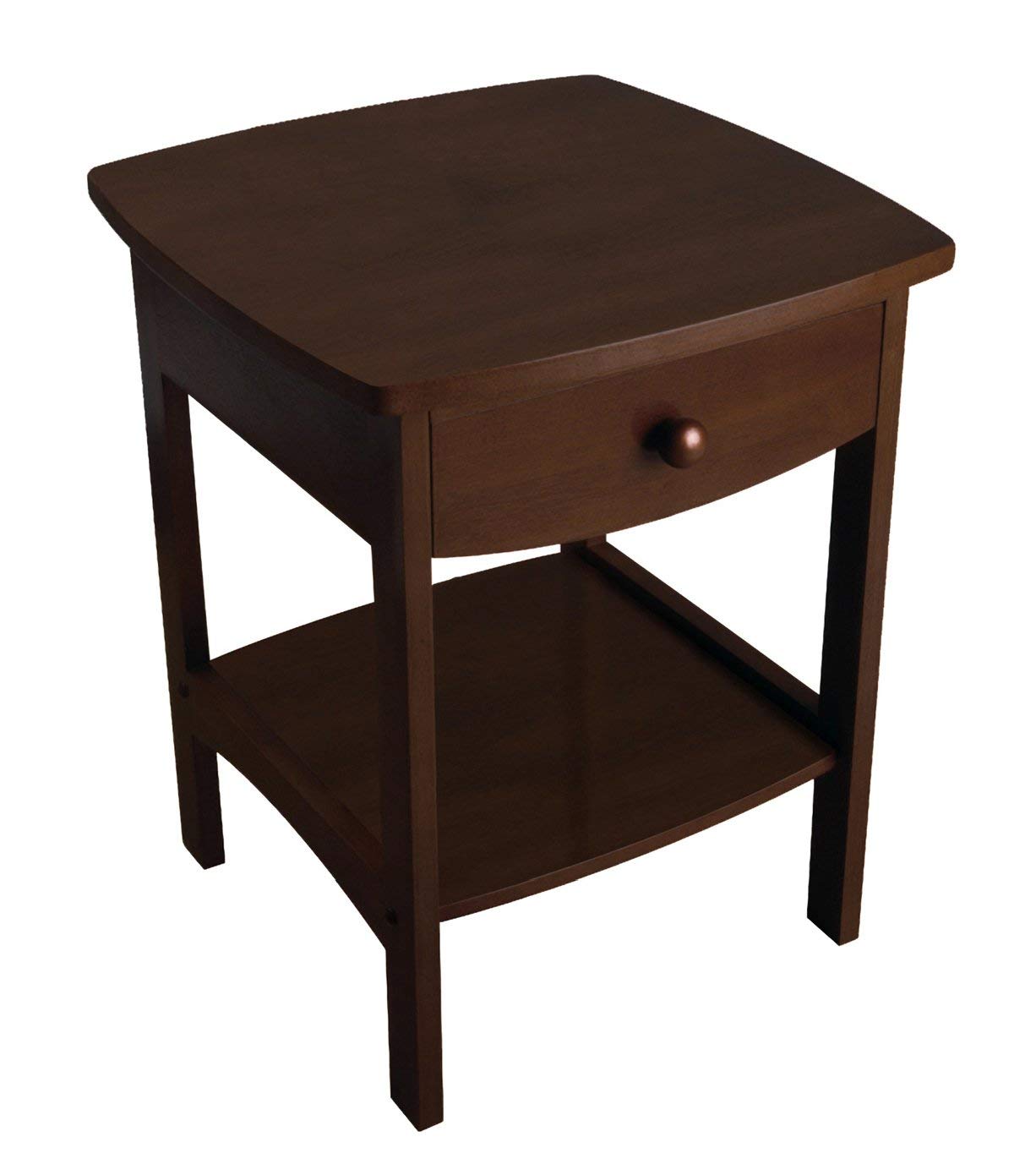 winsome wood claire accent table walnut kitchen dark dining mirrored coffee with storage rustic barnwood furniture console pottery barn corner desk sofa tray ikea windham