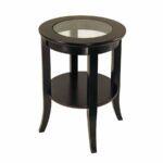 winsome wood genoa dark espresso casual end table accent with shelf solid coffee and tables trestle furniture glass stacking pottery barn dining set tassel garland target room 150x150