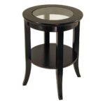 winsome wood genoa espresso glass top end table the tables cassie accent with cappuccino finish cordless battery lamps outdoor patio furniture clearance for small rooms skirting 150x150