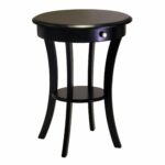 winsome wood round table with drawer and shelf black mainstays accent side simple design coffee faux fur saucer chair home garden furniture other accents hairpin leg end african 150x150