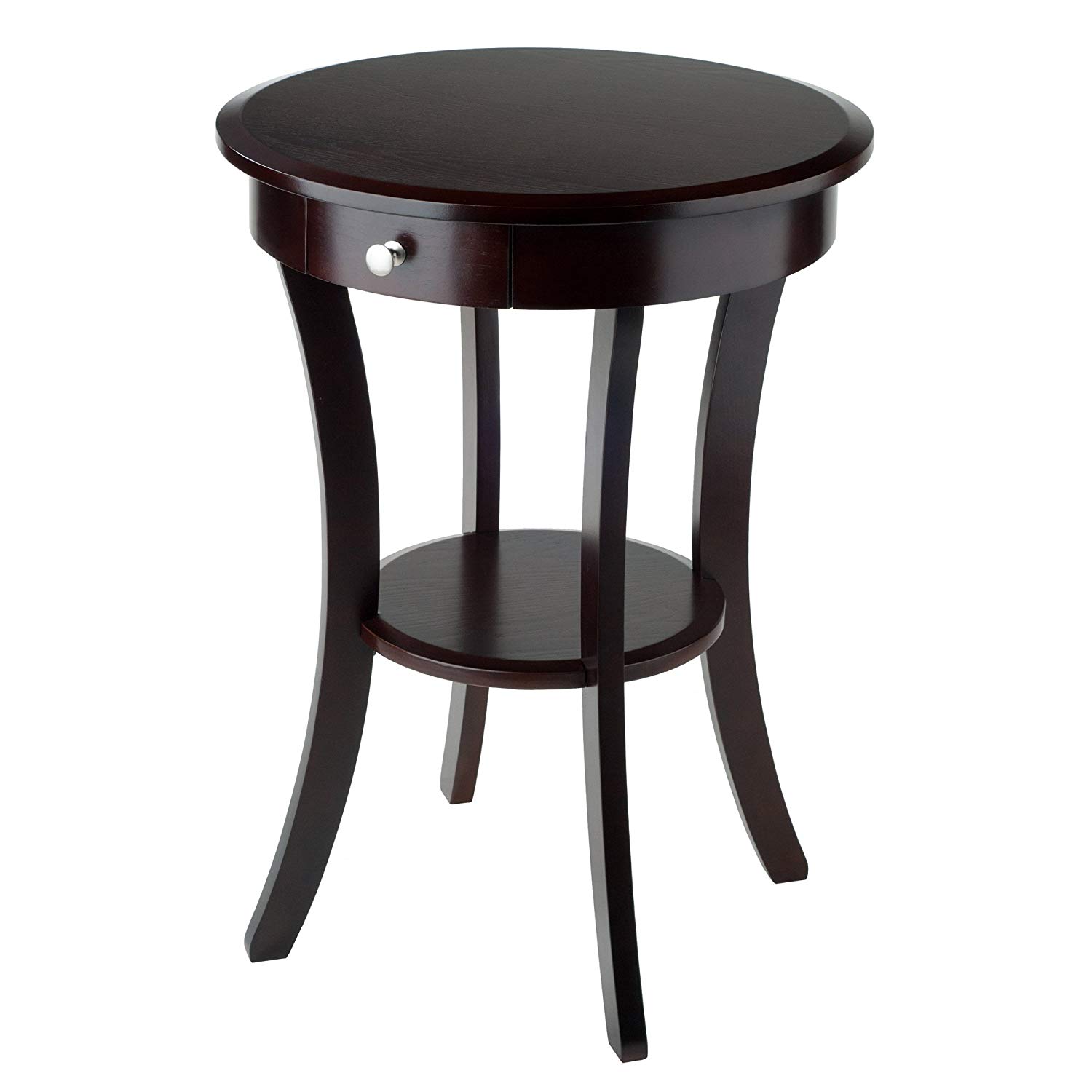 winsome wood sasha accent table cappuccino cassie round with glass kitchen dining antique nesting tables inlay metal legs ikea mats hourglass threshold chairs edmonton silver