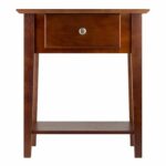 winsome wood shaker accent table antique walnut eugene kitchen dining ikea end storage west elm frame mercury lamp garden parasol base battery powered living room lamps armless 150x150