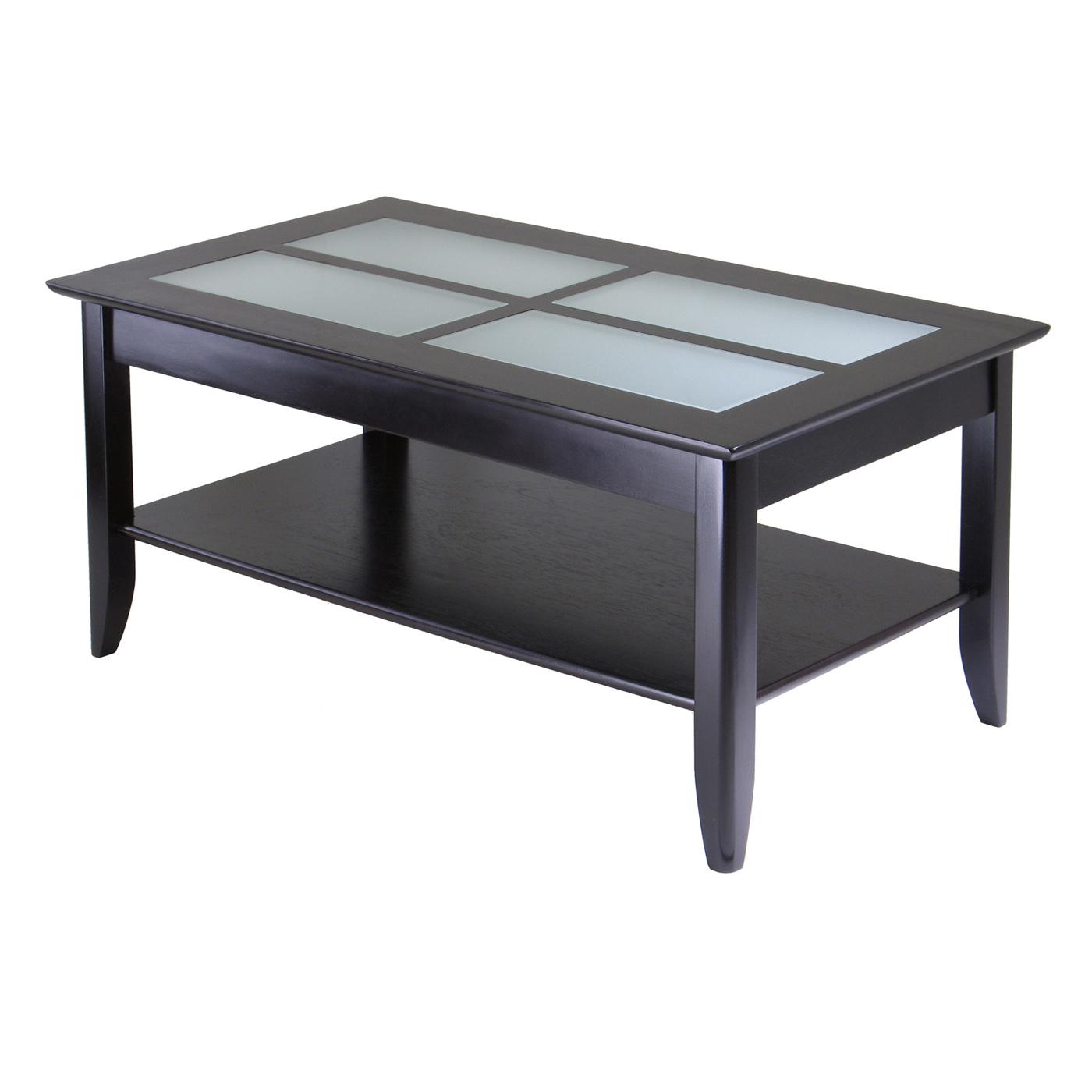 winsome wood syrah coffee table with frosted glass beechwood end accent espresso telesco legs blue mosaic bistro college dorm essentials patio furniture saskatoon marble tables