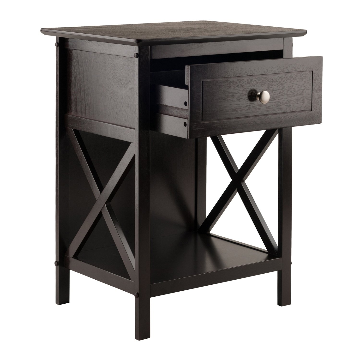 winsome xylia solid and composite wood accent table coffee finish squamish with drawer espresso free shipping today round concrete outdoor dining danish modern furniture black