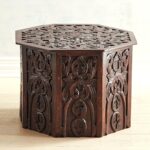 wood accent table mango round small avani drum high top bistro copper marble side plastic outdoor piece furniture white bedside living room chest umbrella wrought iron patio end 150x150