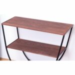 wood and metal console table with shelves round accent for living room stand drawer free shipping today furniture world sets chairs glass top outdoor dining whole patio gold lamp 150x150