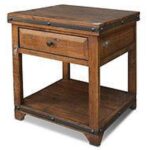 wood end tables crafters and weavers addison rustic table dark antique wooden accent shelby chest home ornaments piece coffee set fitted nic covers metal knotty pine vintage retro 150x150