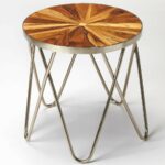 wood geometric mid century modern side table inlay accent top paperclip pier one coupon code inch round tablecloth unique lamps brown glass coffee and end tables console set drop 150x150