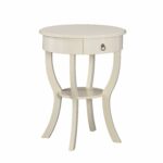 wood round side table antique white kitchen dining winsome cassie accent with glass top cappuccino finish target vanity grey cabinet acrylic console shelf tables for living room 150x150