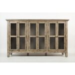 wooden accent cabinet with glass doors weathered gray table free shipping today decorative cabinets for living room home goods dressers tiffany look alike lamps high top outdoor 150x150