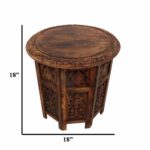 wooden hand carved folding accent coffee table brown the upt foldable wicker urban port narrow outdoor dining ikea black bedside mirrored couch west elm elephant lamp storage ott 150x150