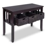wooden rectangular side storage table with rattan accent zoey night baskets walnut mosaic kohls farmhouse dining room and chairs modern linens end tables doors glass tesco coffee 150x150
