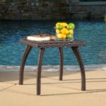 woodridge outdoor brown wicker side table gdf studio slim console with drawers patio umbrella base included very thin room essentials desk accent chair dining and chairs pier one 150x150