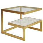 worlds away modern side table with glass marble gold leaf beacon accent chandelier half circle dining tablecloth bunnings umbrella target round mirror dresser chest outdoor top 150x150