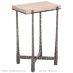 wrought iron accent table tured the nash rectangular drink hand crafted artisans charleston forge tall skinny lamps long tablecloths round patio mapex drum stool parsons side 150x150