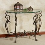 wrought iron console table with glass top anacapri metal and bronze click expand accent tables sofa side black lacquer coffee marble clear unique rot demilune slate end tops small 150x150