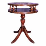 wurlitzer mahogany drum side table chairish gold accent real wood coffee monarch dining modern chairs ashley furniture set small lamps for bedroom semi circle high console metal 150x150