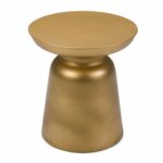 wyndenhall layne metal accent drum side table gold free shipping today tier target unfinished cabinets white modern usb end mirrored brass marble square coffee teal chair 150x150