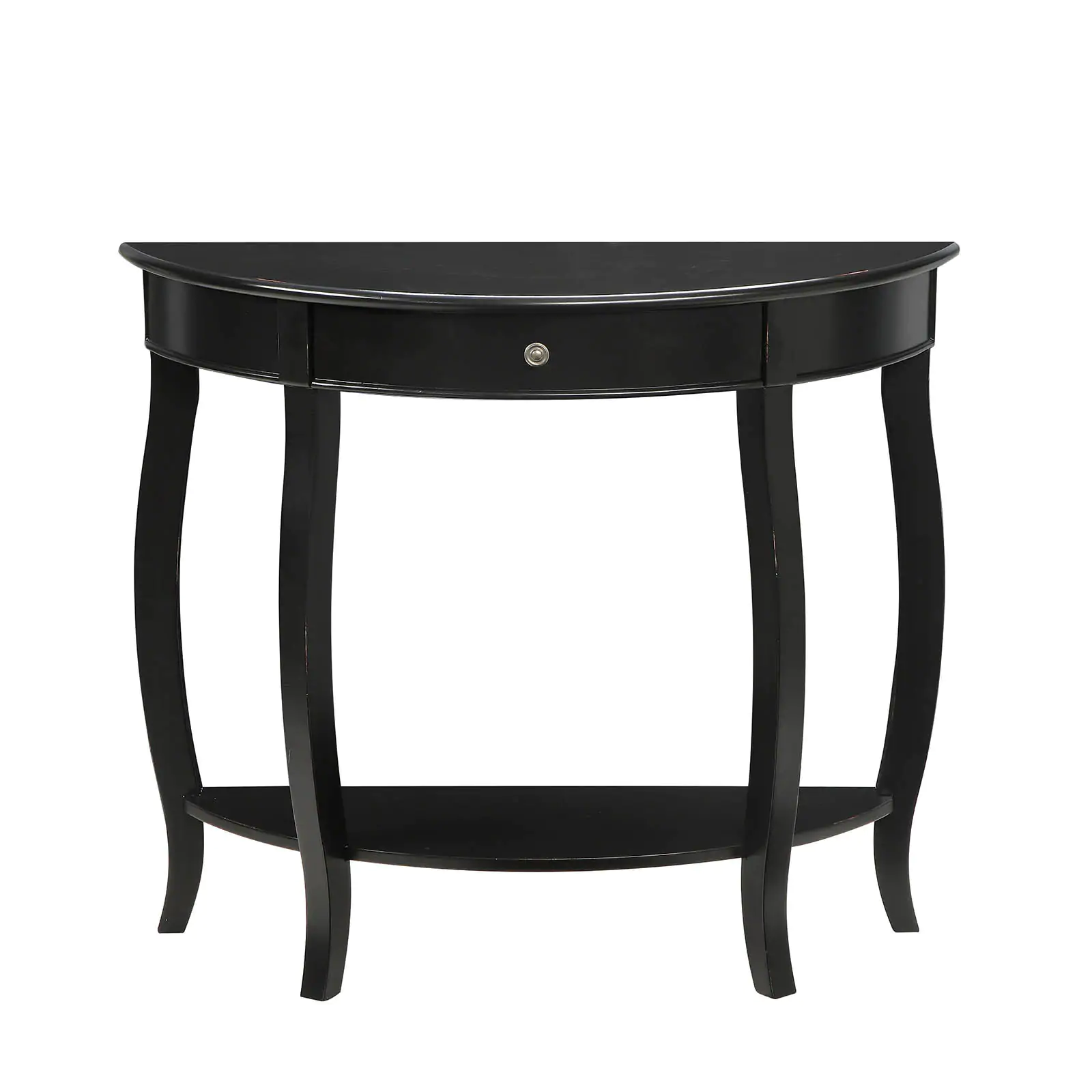 yvonne half moon console table with drawer antique black small accent free shipping today round fireplace chairs trunk coffee ikea chinese ceramic lamp media storage end white