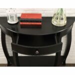 yvonne half moon console table with drawer antique black white accent free shipping today lucite tray patio sofa cover chairs great furniture navy blue chair dining room sets ikea 150x150