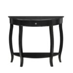 yvonne half moon console table with drawer antique black white accent free shipping today pub bistro sets victorian marble top end tables navy blue chair solid oak furniture ikea 150x150