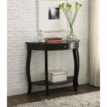 yvonne half moon console table with drawer antique black white accent free shipping today square end kitchen furniture bedside tables kmart telephone seat deck chairs espresso 150x150