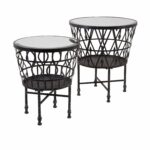zaria drum mirror accent tables set occasional table black storage imax brown wrought iron and silver coffee small side with drawers cabinet furniture beach themed floor lamps 150x150