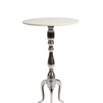 zeckos inch diameter aluminum and maple accent table inches tall metal top furniture brands occasional tables sage green side hamptons style lighting vale timber coffee decorative 150x150