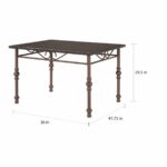 zella bistro faux marble top metal scroll dining table inspire classic accent free shipping today gold decor corner cabinet room kitchen with bench and chairs small chair target 150x150