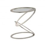zenith accent table silver leaf britt lighting mariana home contemporary metal glass side modern glam patio set clearance ikea dining room furniture inexpensive lamps centerpiece 150x150