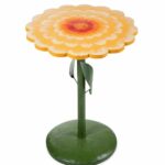 zinnia side table handmade metal outdoor tables plow yellow accent porch furniture black and white chair target desks chairs industrial look bedside snack diy patio umbrella stand 150x150