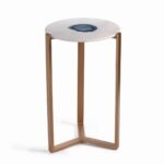 zodax inch high caspian agate and marble inlay accent table wood tap expand gray brown end tables mirrored side with drawer small console desk wrought iron top grey white chair 150x150