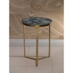 zodax inch high sardaigne blue agate end table modish accent small round white coffee black marble uttermost dice red wooden garden contemporary plexiglass cube turquoise pieces 150x150
