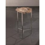 zodax pierce petrified wood accent table inch tall modish gray tap expand champagne mirrored furniture painted coffee ideas unique home perspex occasional tables black and grey 150x150