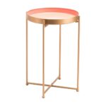 zuo red pink tall end table products round accent big chair white and gold nightstand drinks cooler pub style set dining room threshold furniture old wooden bellevue tablecloth 150x150