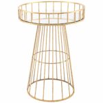 zuo safarran large mirrored top and gold round accent table style wire kitchen dining sets farmhouse nautical childrens lamp brown wicker outdoor furniture bedside tables with usb 150x150