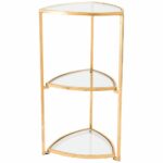 zuo tasha tri level glass and gold corner accent table style heirloom shelf book shelves black cube floating console bookcase with doors wall drawer iron pipe furniture navy blue 150x150